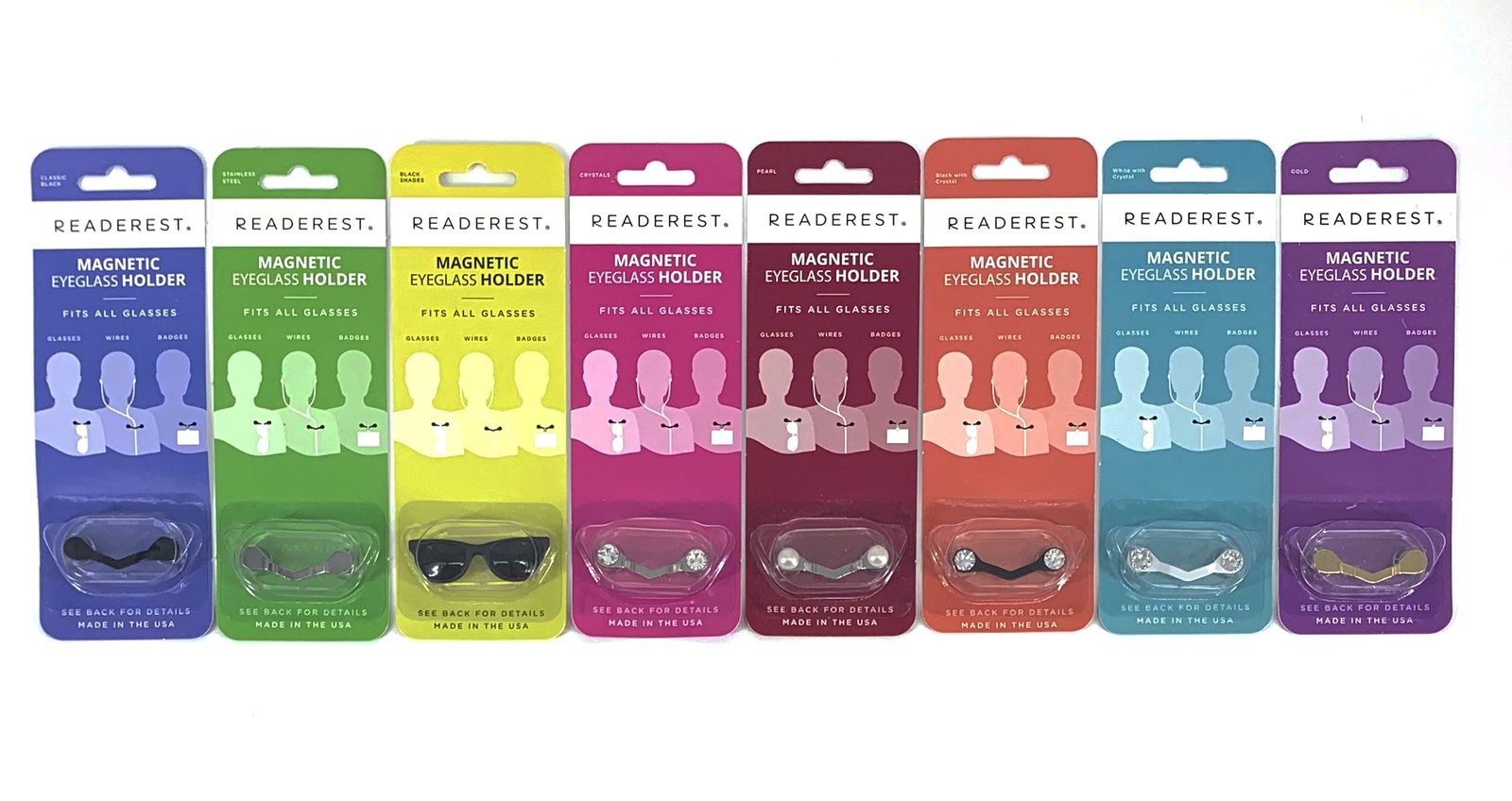 Readerest magnetic eyeglass holder product
